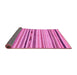 Sideview of Abstract Pink Modern Rug, abs2274pnk