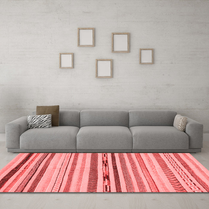 Modern Red Washable Rugs