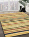 Machine Washable Abstract Chrome Gold Yellow Rug in a Family Room, wshabs2274