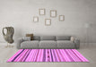 Machine Washable Abstract Purple Modern Area Rugs in a Living Room, wshabs2274pur