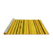 Sideview of Machine Washable Abstract Yellow Modern Rug, wshabs2274yw