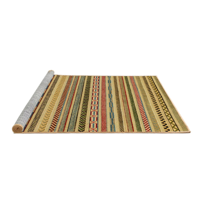 Sideview of Machine Washable Abstract Light Brown Rug, wshabs2275