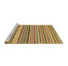 Sideview of Machine Washable Abstract Light Brown Rug, wshabs2275