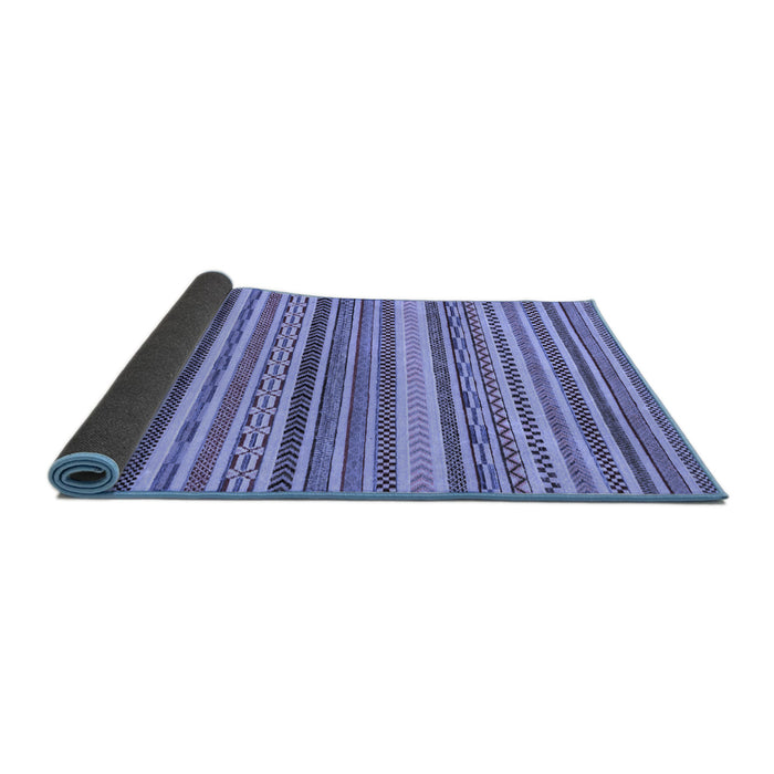 Sideview of Abstract Blue Modern Rug, abs2275blu