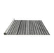 Sideview of Machine Washable Abstract Gray Modern Rug, wshabs2275gry