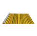 Sideview of Machine Washable Abstract Yellow Modern Rug, wshabs2275yw