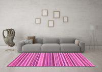 Machine Washable Abstract Pink Modern Rug, wshabs2275pnk