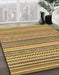 Abstract Light Brown Modern Rug in Family Room, abs2275