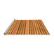 Sideview of Machine Washable Abstract Orange Modern Area Rugs, wshabs2275org