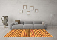 Machine Washable Abstract Orange Modern Rug, wshabs2275org