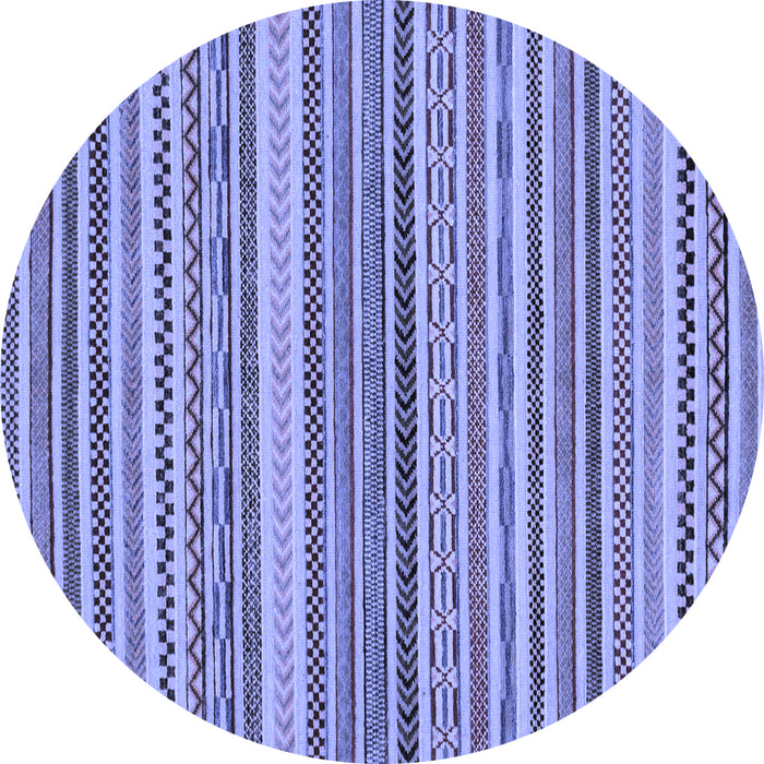 Round Abstract Blue Modern Rug, abs2275blu