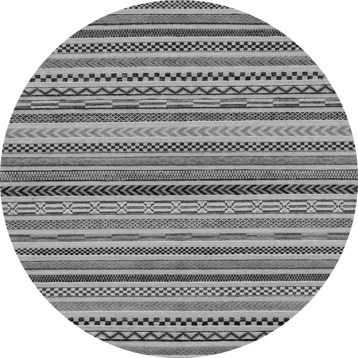 Round Abstract Gray Modern Rug, abs2275gry