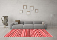 Machine Washable Abstract Red Modern Rug, wshabs2275red