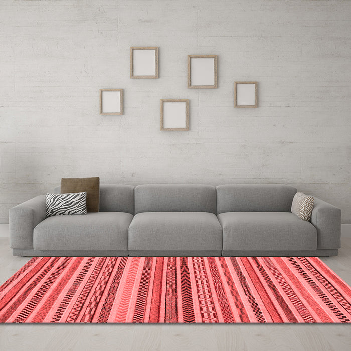 Modern Red Washable Rugs