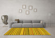 Machine Washable Abstract Yellow Modern Rug in a Living Room, wshabs2275yw