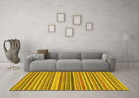 Machine Washable Abstract Yellow Modern Rug, wshabs2275yw