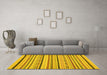 Machine Washable Abstract Yellow Modern Rug in a Living Room, wshabs2276yw