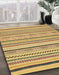 Machine Washable Abstract Light Brown Rug in a Family Room, wshabs2276