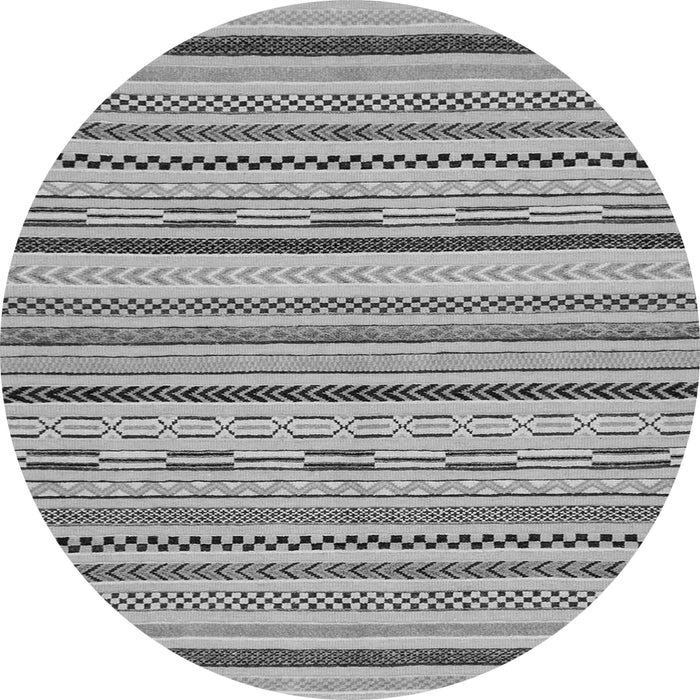 Round Abstract Gray Modern Rug, abs2276gry