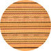 Round Abstract Orange Modern Rug, abs2276org