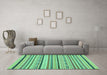 Machine Washable Abstract Turquoise Modern Area Rugs in a Living Room,, wshabs2276turq