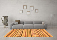 Machine Washable Abstract Orange Modern Rug, wshabs2276org