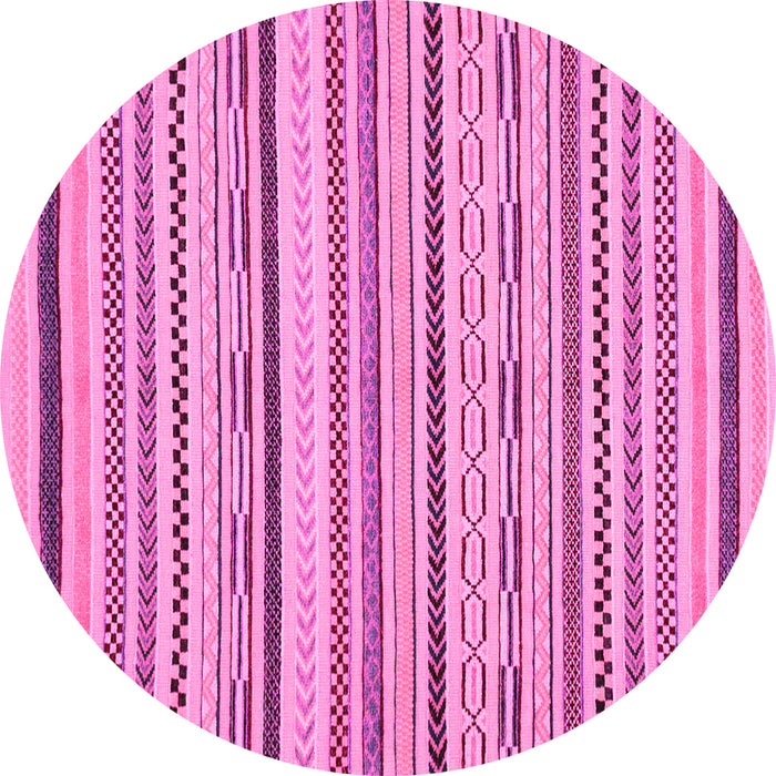 Round Abstract Pink Modern Rug, abs2276pnk