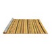 Sideview of Machine Washable Abstract Brown Modern Rug, wshabs2276brn