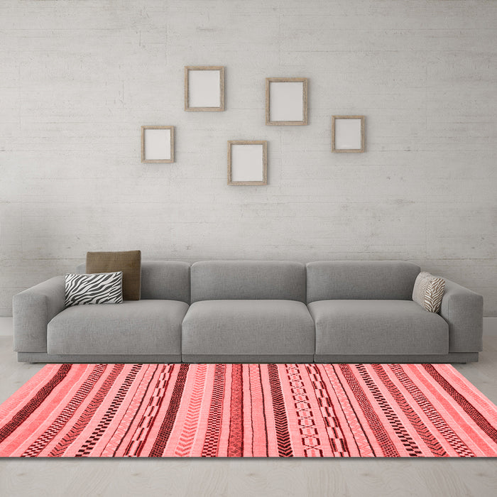 Modern Red Washable Rugs