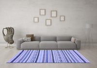 Machine Washable Abstract Blue Modern Rug, wshabs2276blu