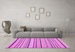 Machine Washable Abstract Purple Modern Area Rugs in a Living Room, wshabs2276pur