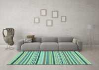 Machine Washable Abstract Light Blue Modern Rug, wshabs2276lblu