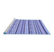 Sideview of Machine Washable Abstract Blue Modern Rug, wshabs2276blu