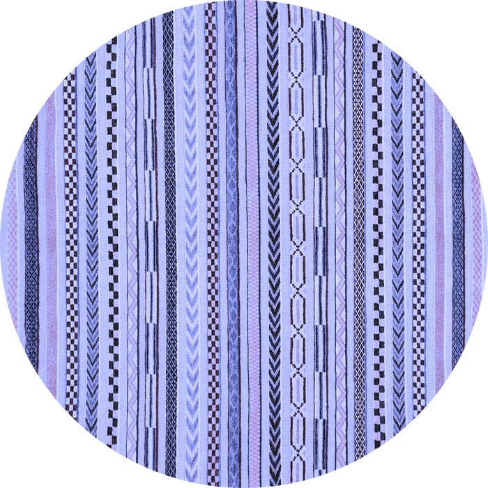 Round Abstract Blue Modern Rug, abs2276blu