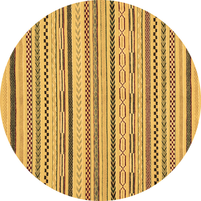 Round Abstract Brown Modern Rug, abs2276brn