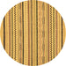 Round Abstract Brown Modern Rug, abs2276brn