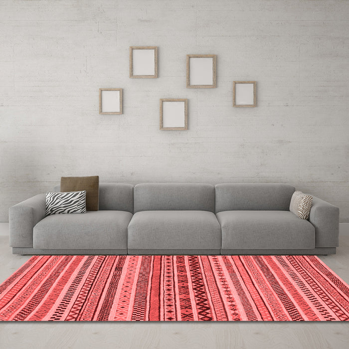 Modern Red Washable Rugs
