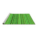 Sideview of Machine Washable Abstract Green Modern Area Rugs, wshabs2277grn