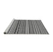 Sideview of Machine Washable Abstract Gray Modern Rug, wshabs2277gry