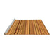 Sideview of Machine Washable Abstract Orange Modern Area Rugs, wshabs2277org