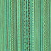 Square Abstract Turquoise Modern Rug, abs2277turq