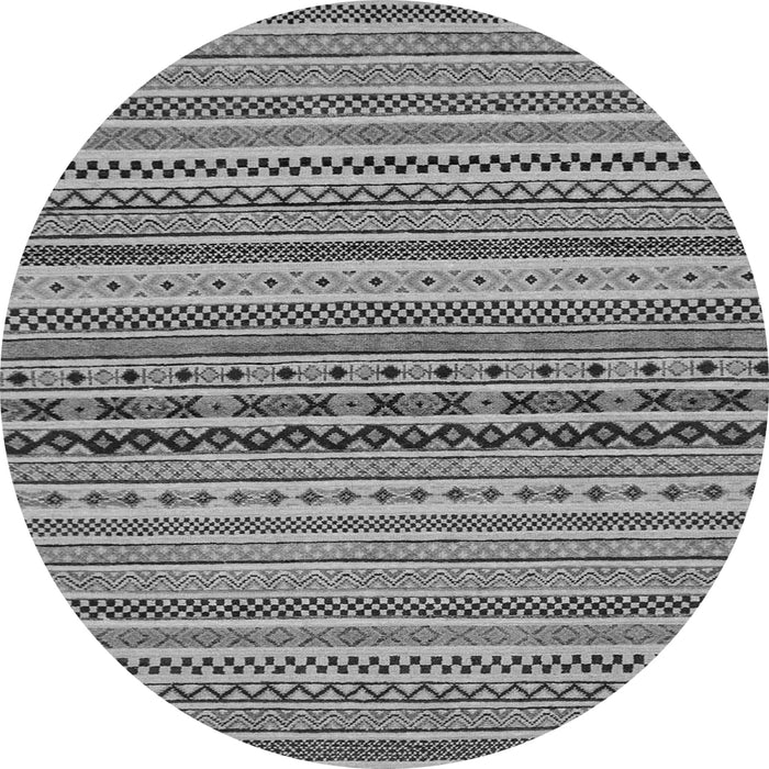 Round Abstract Gray Modern Rug, abs2277gry
