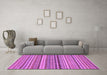 Machine Washable Abstract Purple Modern Area Rugs in a Living Room, wshabs2277pur