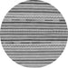 Round Abstract Gray Modern Rug, abs2278gry