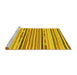 Sideview of Machine Washable Abstract Yellow Modern Rug, wshabs2278yw