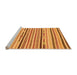 Sideview of Machine Washable Abstract Orange Modern Area Rugs, wshabs2278org