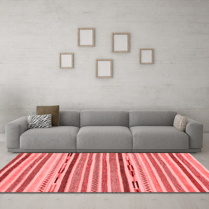 Modern Red Washable Rugs