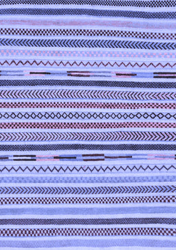 Abstract Blue Modern Rug, abs2278blu