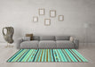 Machine Washable Abstract Light Blue Modern Rug in a Living Room, wshabs2278lblu