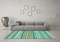 Machine Washable Abstract Light Blue Modern Rug, wshabs2278lblu